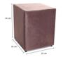 Imagem de Kit com 2 Puff Quadrado Suede Marrom Decorativo 35x35cm