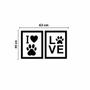 Imagem de Kit com 2 Quadros Decorativo em PVC 3D I Love Pet