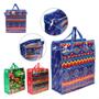 Imagem de Kit Com 2 Sacola Ecológica Compras Feira Mercado Transporte Sacolão Bolsa Reutilizável Colorido Plástico