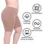 Imagem de Kit Com 2 Short Plus Size Feminino Modelador Sem Costura Com Fundilho Loba Antimicrobial Básico