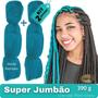 Imagem de KIT com 2 Super Jumbos Cherey Cor Verde Petróleo 390 Gramas Para Tranças Box Braids Nagô Dread 60 cm