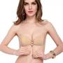 Imagem de Kit Com 2 Sutian Adesivo Com Cordinha Silicone Levanta Seio PUSH UP - G