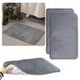 Imagem de Kit Com 2 Tapetes Soft para Banheiro Antiderrapante 40x60cm Macio
