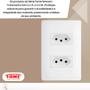 Imagem de Kit Com 2 Tomadas Dupla Padrão 2P+T Distanciadas 10A/250V Habitat - FAME