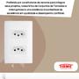 Imagem de Kit Com 2 Tomadas Dupla Padrão 2P+T Distanciadas 10A/250V Habitat - FAME
