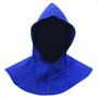 Imagem de Kit com 2 Touca Arabe em Brim Com Fechamento em Fixador de Contato Proteção Sol Soldador Azul Com Capuz Nuca - Brascamp - Proteloja
