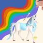 Imagem de kit com 2 unicornios para colorir com tinta de diversas cores inclusa