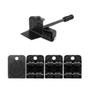 Imagem de Kit Com 2 Unidades Do Levantador de Móveis Preto Com Rodinhas E Gancho
