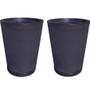 Imagem de Kit com 2 vasos colunas grafiato decorativa de luxo para plantas e flores com prato - 50x31