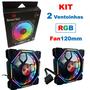 Imagem de Kit com 2 Ventoinhas Gaming Fan RGB 120mm para Gabinete BansonTech Throne Bs-Lf8086