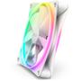 Imagem de Kit com 2 Ventoinhas NZXT F140RGB Duo, 140mm, Led RGB, Branco - RF-D14DF-W1