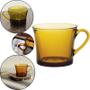 Imagem de Kit Com 2 Xícaras De Vidro Âmbar Para Café Chá 200ml