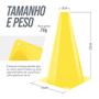Imagem de Kit com 20 cones de agilidade de 23cm ideal para Futebol e Cross e bolsa transporte - Amarelo