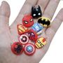 Imagem de Kit com 20 Pingentes sortidos heróis Marvel e DC para montar pulseiras, colar, chaveiros, e bijus 