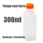 Imagem de Kit com 20 unidades GARRAFAS DESCARTÁVEIS 300ML  COM LACRE, FORMATO QUADRADO
