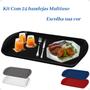 Imagem de Kit com 24 Bandejas Multiuso Retangular 35,8x23,6 Resistente Restaurante Self Service FastFood Bares