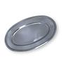 Imagem de Kit Com 24 Bandejas Travessa De Inox Oval Rasa Grande 50Cm