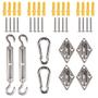 Imagem de Kit com 24 Peças de Hardware em Aço Inoxidável 304 para Vela de Sombra