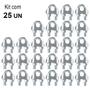 Imagem de Kit com 25 Clips Grampo Leve para Cabo de Aço 1/8" - Fischer