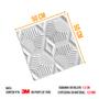 Imagem de Kit com 25 Placas 3D AutoAdesivas Revestimento de Parede 50x50cm
