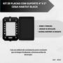 Imagem de Kit Com 25 Placas 4 X 2 Cega Preto Com Suporte - FAME