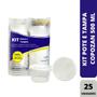 Imagem de Kit Com 25 Potes 500ml Multiuso Com Tampa Resistente Copozan PP Transparente Hermético Livre de BPA