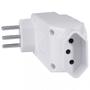Imagem de Kit com 3 adaptador universal 2p+t 4 tomada com chave liga/desliga