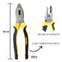 Imagem de Kit com 3 Alicates 1 Universal 1 Corte e 1 Bico Emborrachado