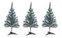 Imagem de Kit Com 3 Árvore Pinheiro De Natal 50 Galhos Verde Com Neve 60cm A0030