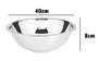 Imagem de Kit com 3 Bacias Em Aço Inox Multiuso - UnyHome - Reforçada - 36cm - 38cm - 40cm