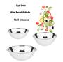 Imagem de Kit com 3 Bacias Em Aço Inox Multiuso - UnyHome - Reforçada - 36cm - 38cm - 40cm