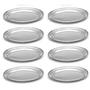 Imagem de Kit com 3 bandejas travessa oval 26cm aço inox casa e cozinha utensílios