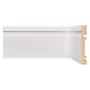 Imagem de Kit com 3 Barras Rodapé Mdf 1002 Moldufama 15mmx10cm Metro Linear 7,2m Branco