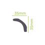 Imagem de Kit com 3 Barras Rodateto de Poliestireno 3,5cm X 35mm Liso 6m