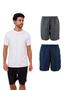 Imagem de Kit Com 3 Bermudas Esportivas Tactel Masculina - Cores Sortidas