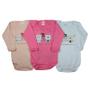 Kit Com 3 Bodys Suedine Manga Longa Estampa Ursos Com Laço Do Amor - 1 AO 4 - (a) - Bicho Molhado Imagem de Kit Com 3 Bodys Suedine Manga Longa Estampa Ursos Com Laço Do Amor - 1 AO 4 - (a)