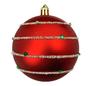 Imagem de Kit com 3 Bolas de Natal Vermelha com Glitter 8cm De Ø