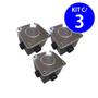Imagem de kit com 3 Caixas de Passagem em Abs com Tampa Inox Marol