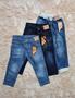 Imagem de kit com 3 calças jeans bebe menino com elastano Tam 3