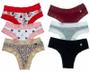 Imagem de Kit Com 3 Calcinhas Fio Em Algodão Com Renda Feminina Adulto Estilo REF345