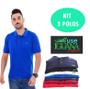 Imagem de Kit com 3 Camisas Polo Masculina Iguana