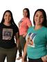 Imagem de Kit com 3 Camiseta Feminina T-Shirt com Punho