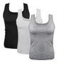 Imagem de Kit Com 3 Camisetas Regatas Feminina Viscolycra