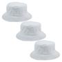 Imagem de Kit Com 3 Chapéu Bucket Hat Liso Branco Masculino E Feminino