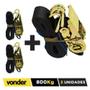 Imagem de Kit com 3 Cintas com Catraca Amarração de Carga Cc080 800kg Vonder