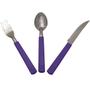 Imagem de Kit com 3 colheres de mesa inox com cabo plástico
