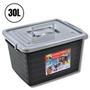 Imagem de Kit com 3 container / caixa organizadora com rodas - 30 litros
