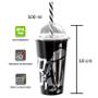 Imagem de Kit com 3 Copo Shake com Canudo Infantil Spider Man SuperMan e Batman