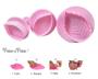 Imagem de Kit com 3 Cortador Molde com Ejetores para Biscoito Modelo Folhas P M G