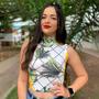 Imagem de Kit com 3 Cropped Regada com Gola Alta Malha Estampada